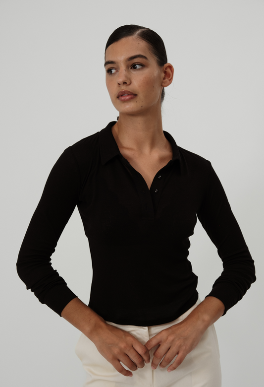 INES POLO NECK TOP