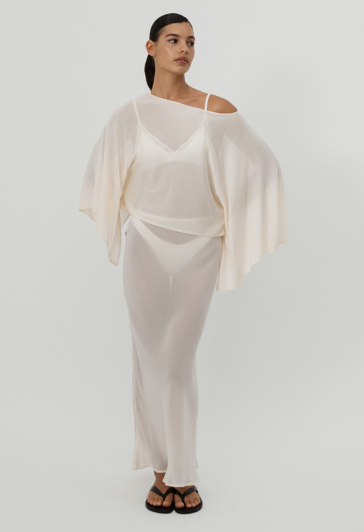 ANOUK SHEER SLIP SKIRT