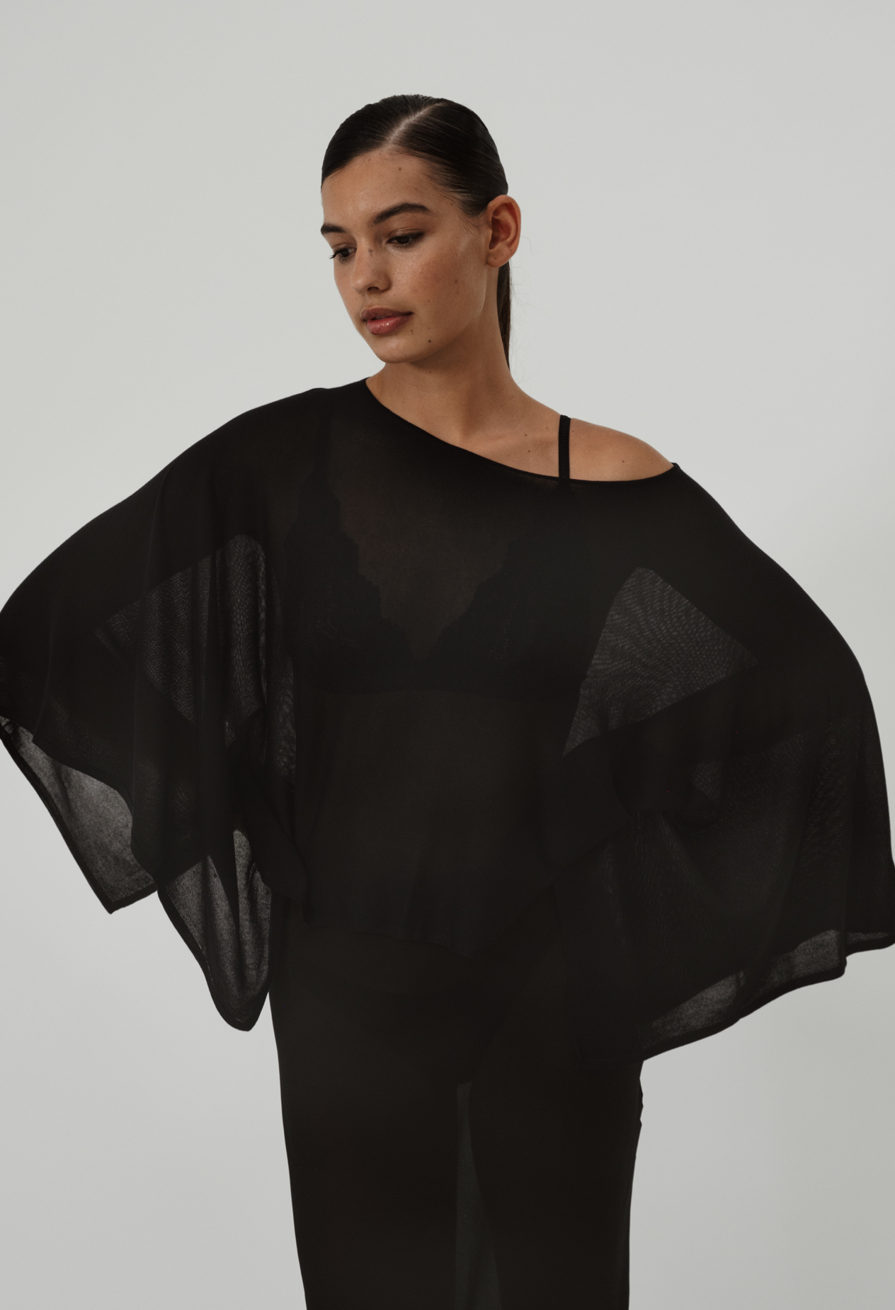 ASTOR SILK BLEND CAPE TOP