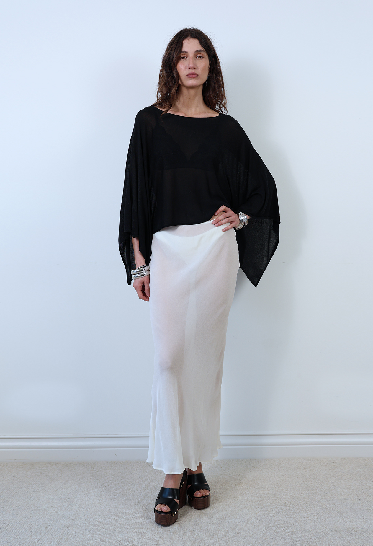 ASTOR SILK BLEND CAPE TOP